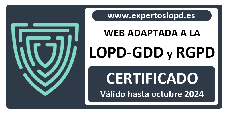 Web Adaptada a la LOPD-GDD y RGPD