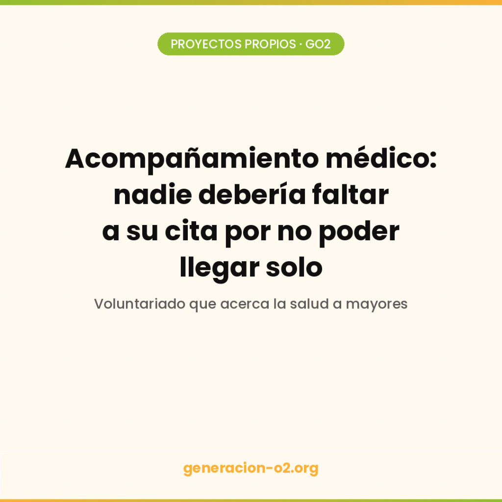 Acompañamiento médico: que nadie falte a su cita por no poder llegar solo