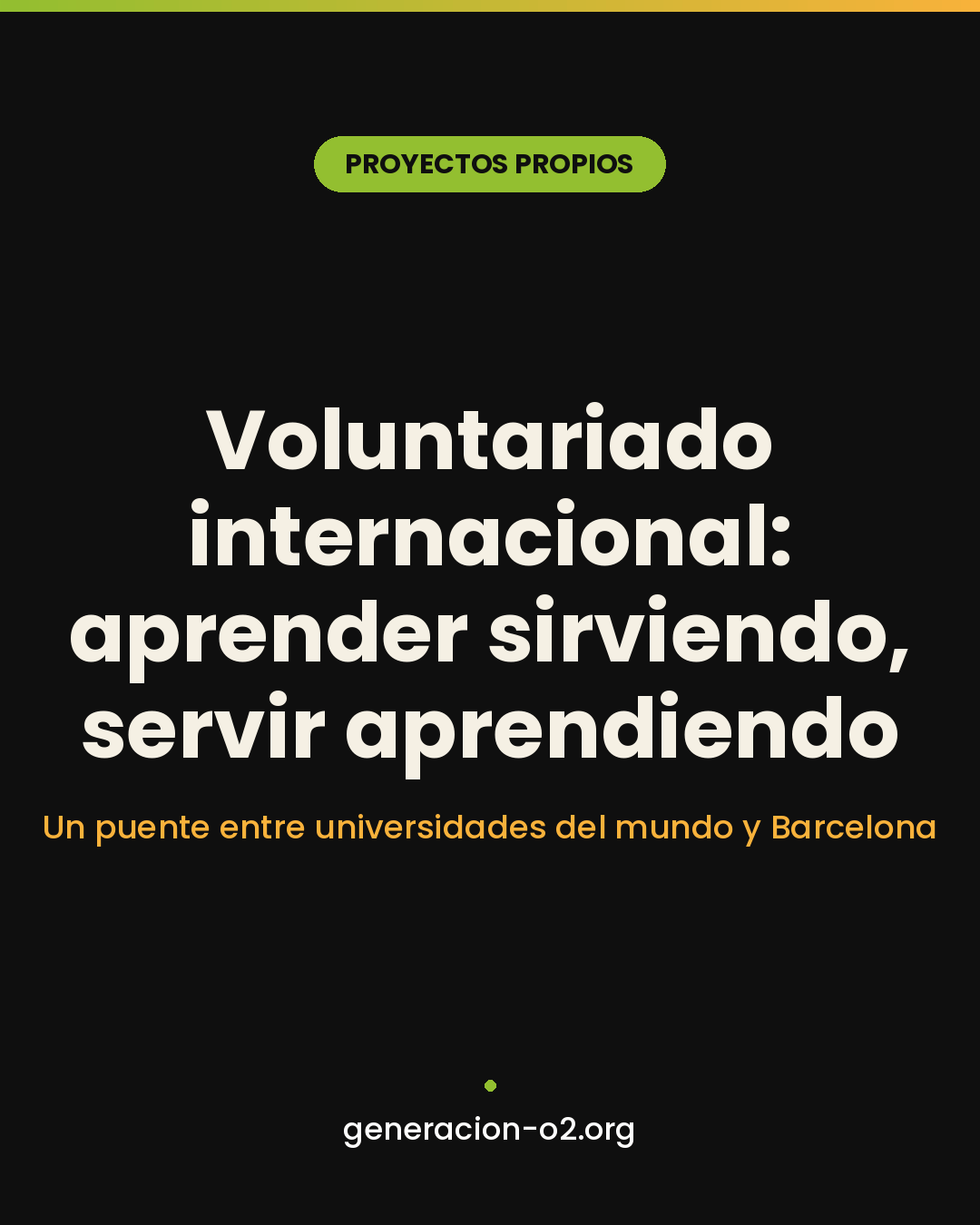 Voluntariado internacional en Go2: aprender sirviendo, servir aprendiendo
