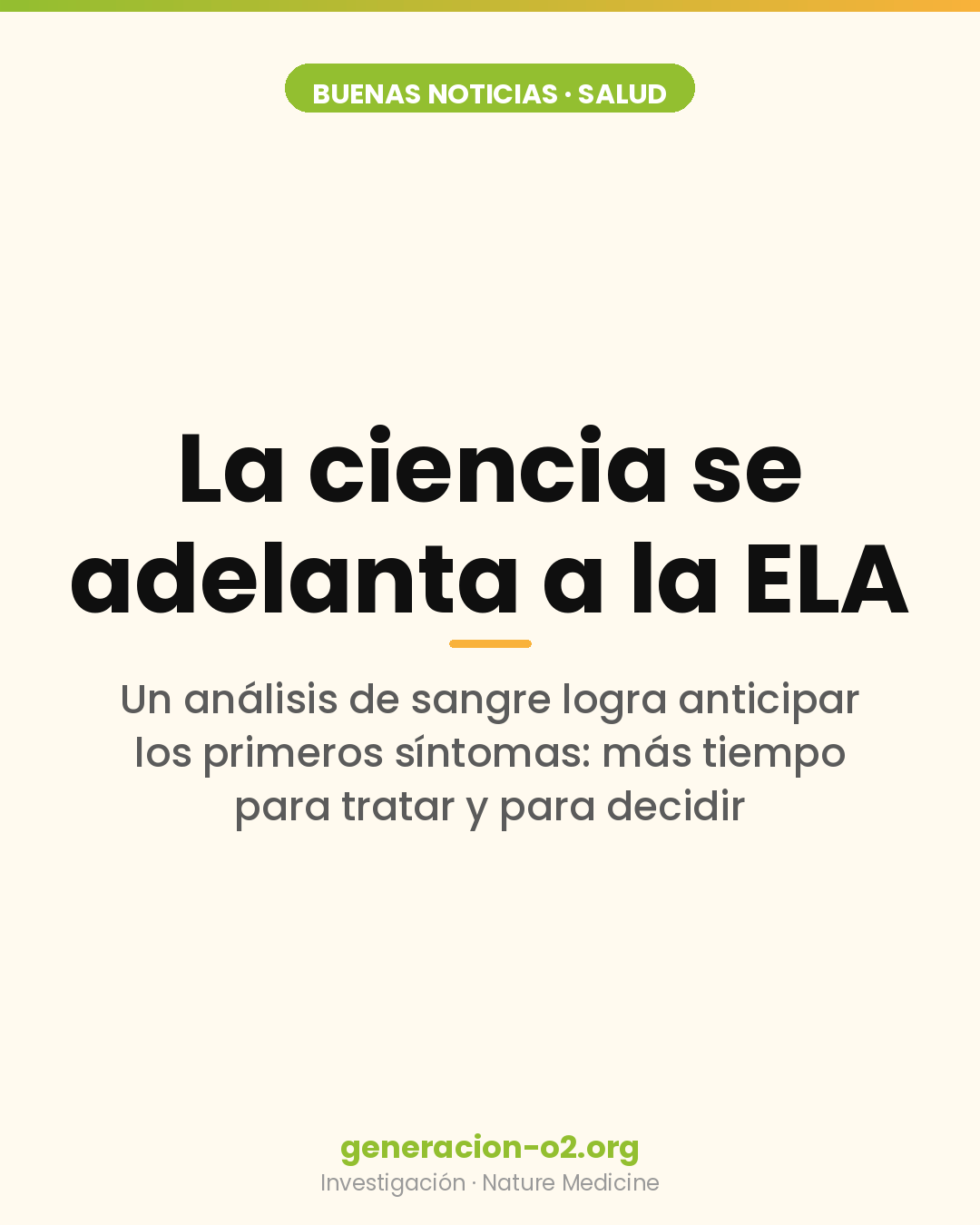 La ciencia se adelanta a la ELA: un análisis de sangre anticipa los síntomas
