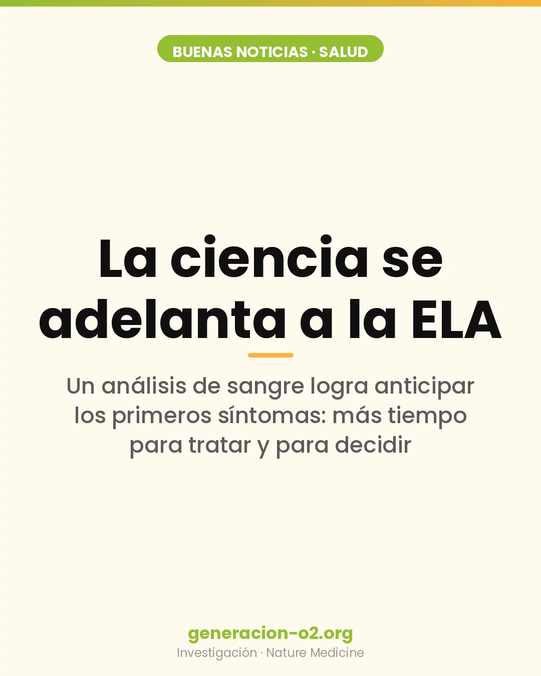 La ciencia se adelanta a la ELA: un análisis de sangre anticipa los síntomas