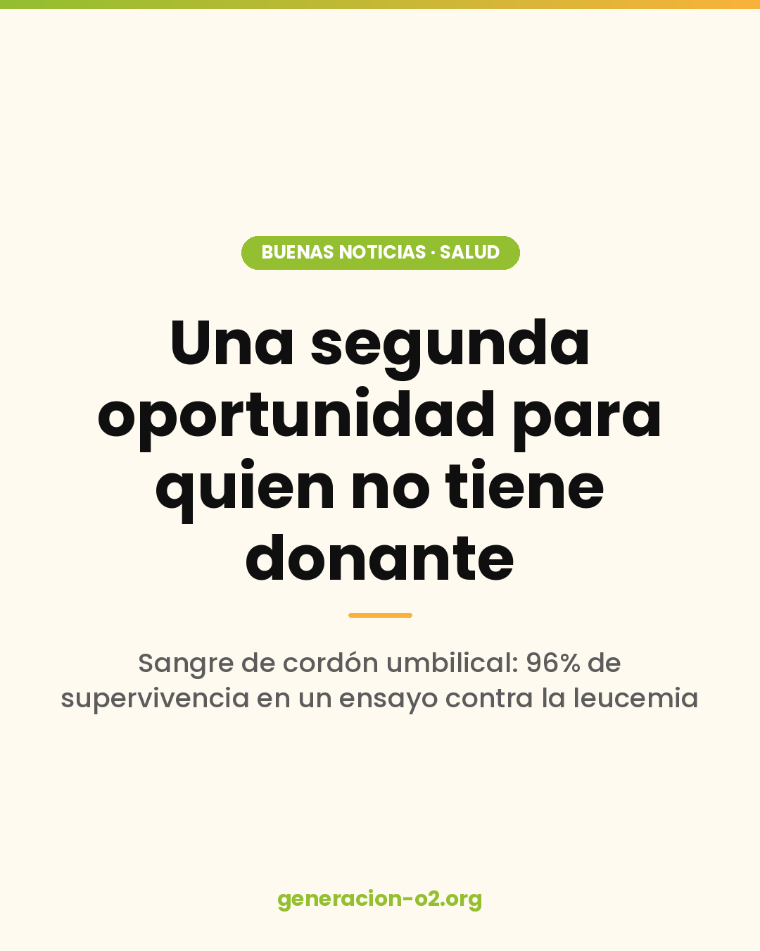 Una segunda oportunidad para quien no tiene donante