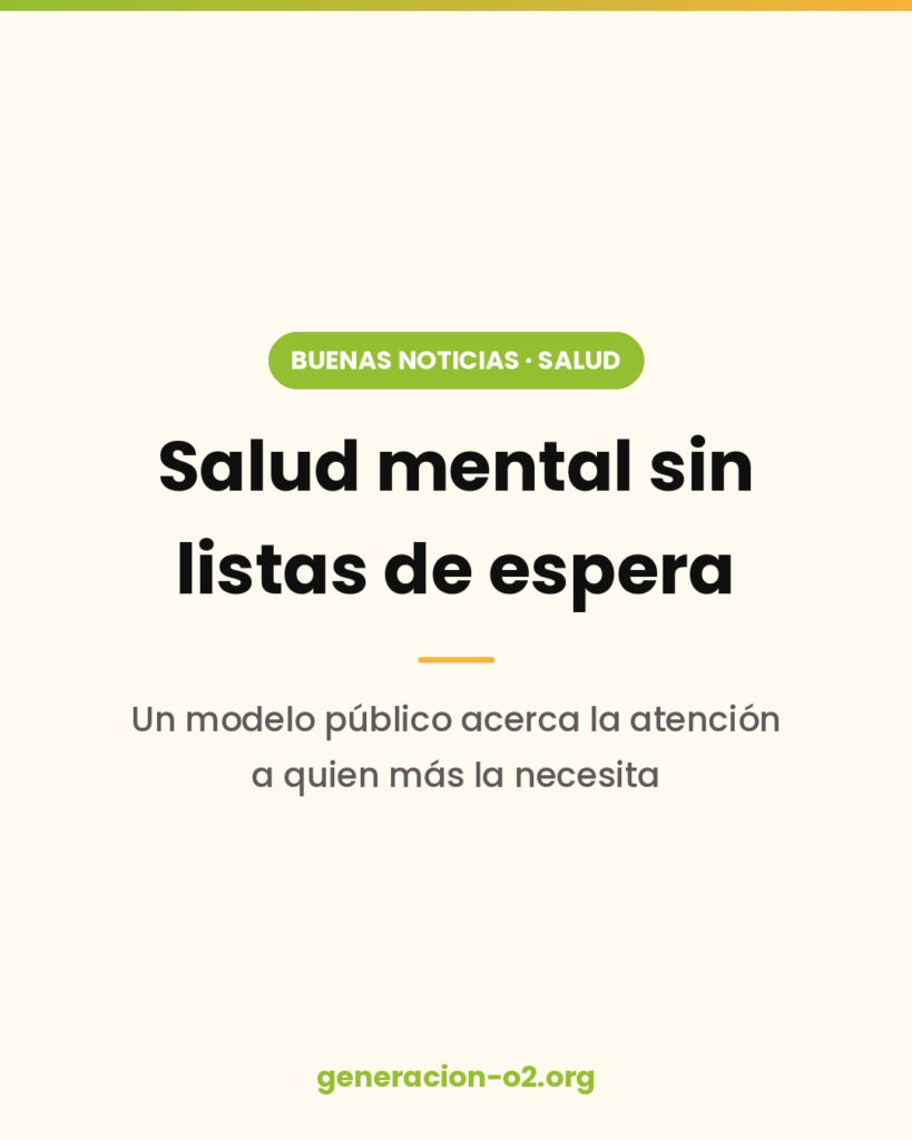 Salud mental sin listas de espera: un modelo público que acerca la atención a quien la necesita