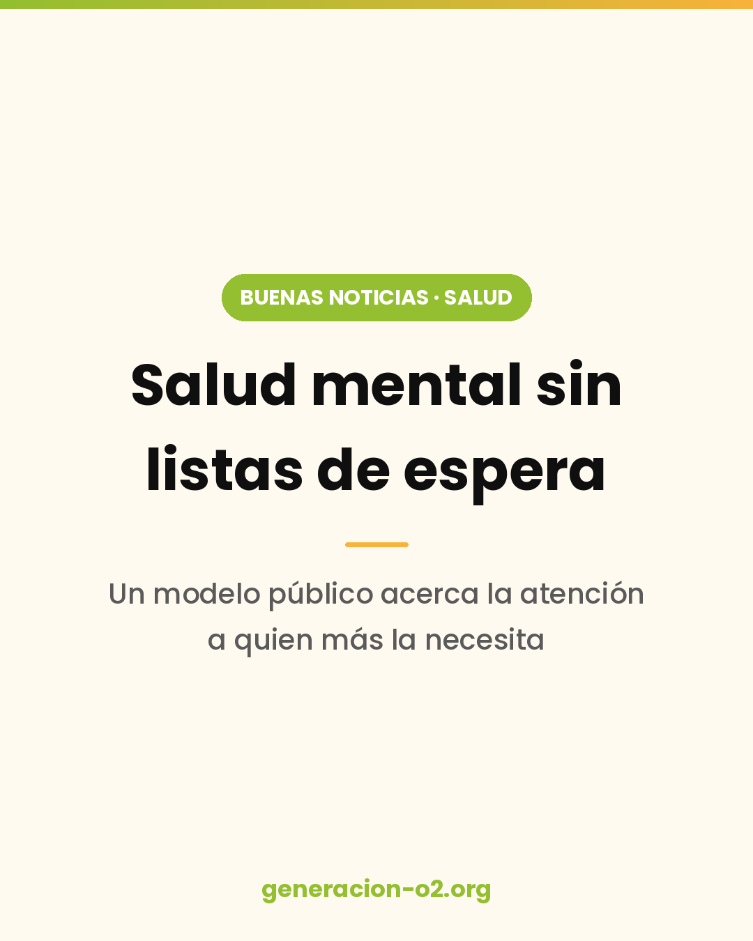 Salud mental sin listas de espera: un modelo público que acerca la atención a quien la necesita