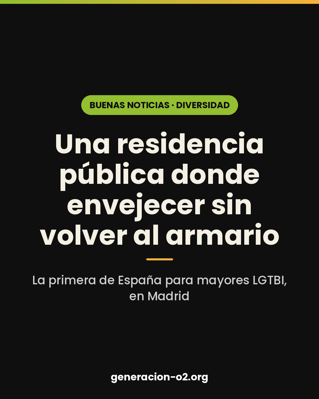 Una residencia pública para envejecer sin volver al armario
