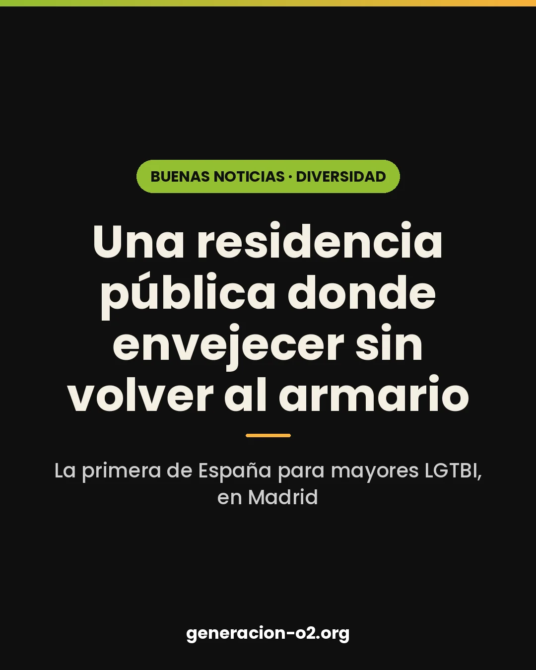 Una residencia pública para envejecer sin volver al armario