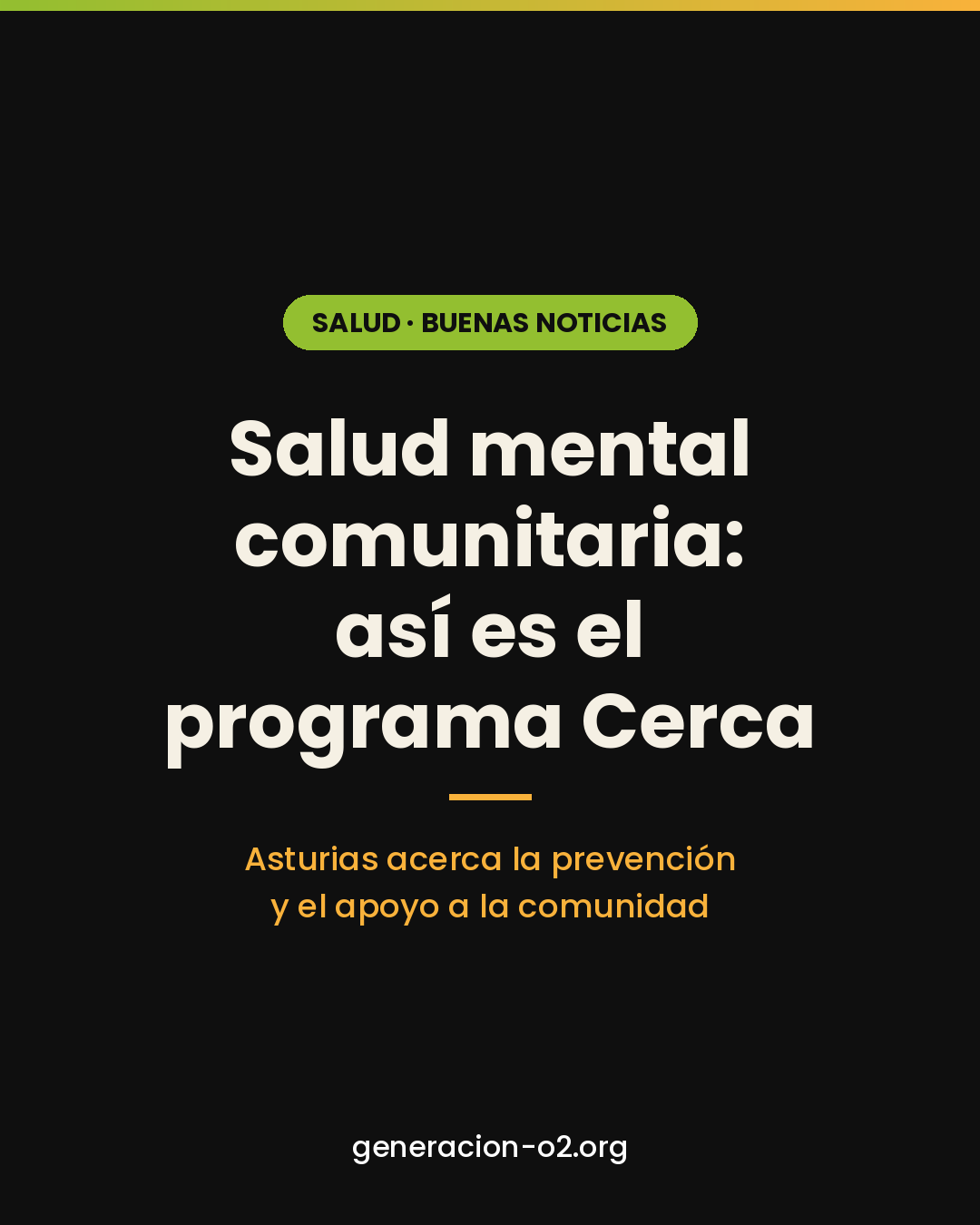 Salud mental comunitaria: Asturias presenta el programa Cerca